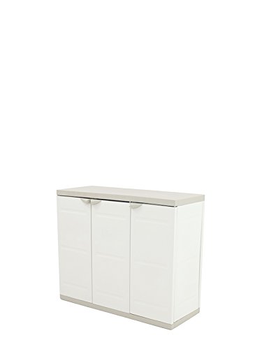Plastiken (HLKRQ) Titanium Armarios, Beige, 105 (largo horizontal) x 44 (ancho) x 88 (alto) cm