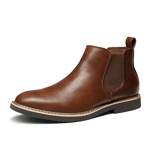 Bruno Marc Botas para hombre Botas Chelsea Botines Botas, marrón, 45 EU
