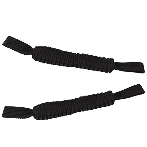 Eulbevoli Asa de Agarre de Barra Antivuelco, Asa de Agarre Multiusos Resistente a los Arañazos para Asiento Trasero para Coche, SUV, ATV, UTV, RV(Negro)