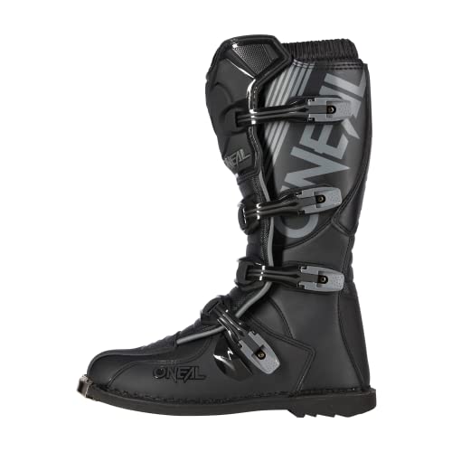 O'Neal | Botas de Motocross | MX Enduro | Protección de suela metálica, hebillas fácilmente ajustables | Bota TRIBUTE | Adulto | Negro | Talla 43/10