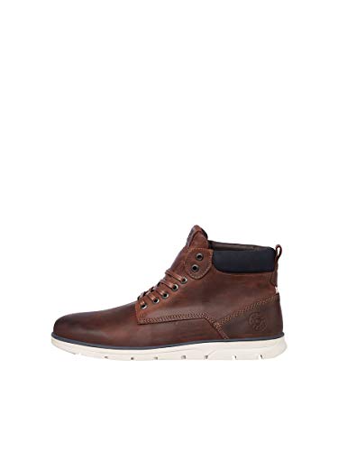 JACK & JONES JFWTUBAR Leather STS, Chukka Boots Hombre, Marrón(Brandy Brown Brandy Brown), 42 EU