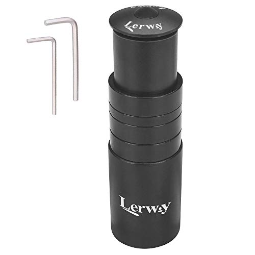 LERWAY Elevador Manillar Bicicleta, MTB Potencia Manillar, Elevador Tija Manillar de Bici, Vástago Horquilla de Extensor Adaptador Negro, 1-1/8
