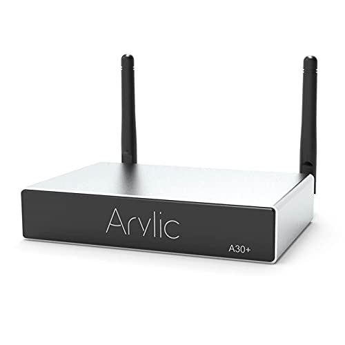 Arylic stéreo WiFi y Bluetooth 5.0, Mini Amplificador doméstico inalámbrico Clase D de 2 Canales para Altavoces con spotify, airplay 1, de Audio Digital multisala/multizona Amp-Up2stream A30 +