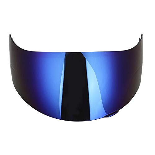 Tapasol-Visera de lente de casco-casco agv-Duokon Full Face Casco de motocicleta Lente Visor, PC Parabrisas Casco Visor Shield Reemplazo Ajuste para AGV K3SV K5(Azul)