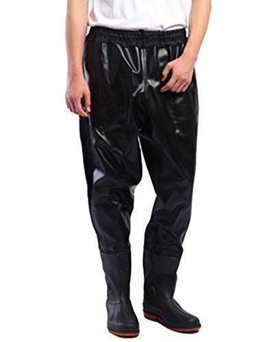 Impermeable Pantalones Vadeadores De Pesca Medio Cuerpo Botas Waders para Pesca De Lanzar Transpirables Unisexo Negro 100 39