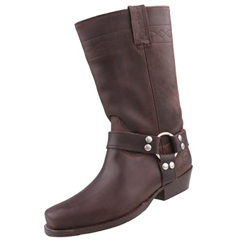 Dockers by Gerli - Biker Boots de cuero unisex, color marrón, talla 42