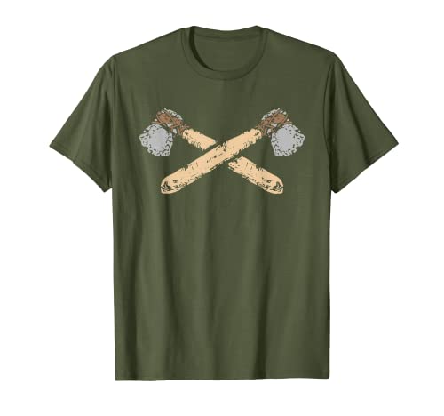 Vintage Crossed Ax Hatchets Hipster Graphic Camiseta