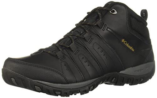 Columbia Woodburn Ii Chukka Wp Omni-Heat, Botas de Senderismo para Hombre, Negro (Black/Goldenrod), 42 EU