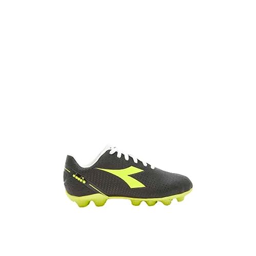 Diadora PICHICHI 5 MD JR, Botas de Fútbol para Niño Negro/Amarillo (Numeric_38)