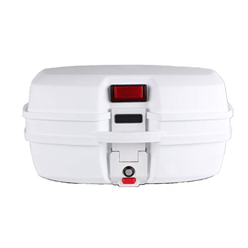 ADKINC 45L Motocicleta topcase, Caja de Almacenamiento Superior, Caja de Casco con luz de Advertencia LED - Puede almacenar Dos Cascos completos, (liberación rápida)
