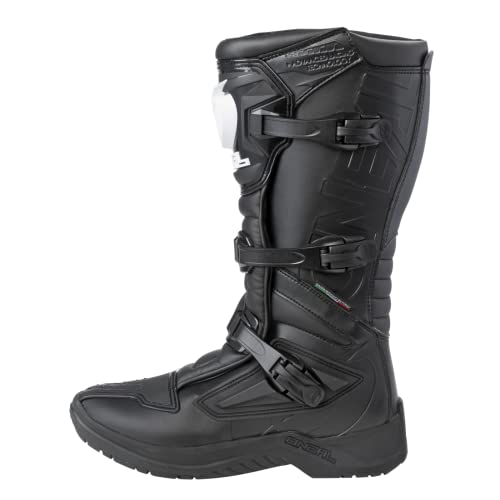 O'Neal | Botas de Motocross | Moto Enduro | Protección interior de tobillo, pie y zona de cambio, forro perforado | Botas RSX | Adulto | Negro | Talla 43