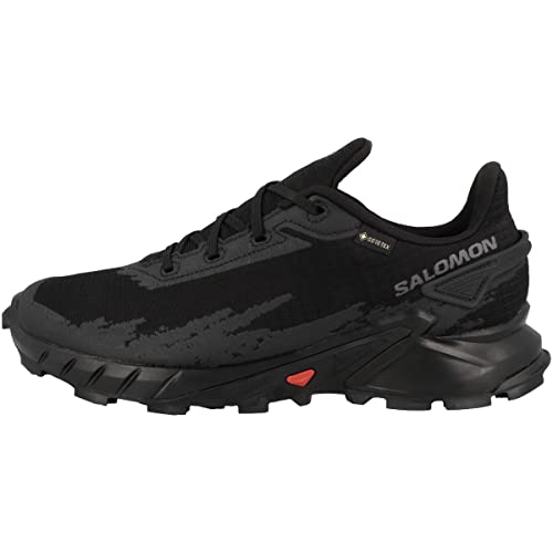 Salomon Alphacross 4 Gore-Tex Zapatillas de Trail Running para Hombre, Agarre potente, Protección frente al agua y el clima, Comodidad duradera, Black, 42 2/3