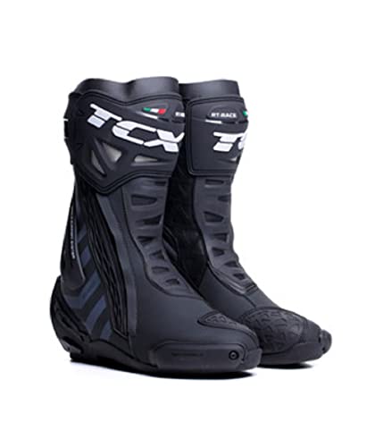 TCX RT-Race, Botas de Motociclista Hombre, Black Dark Grey, 46 EU