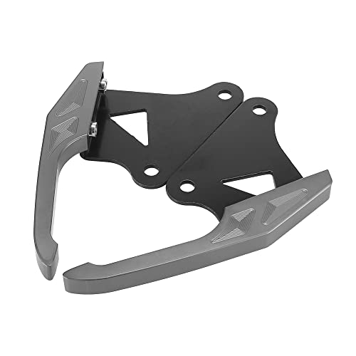 Motoforti 1 Par Motocicleta Trasero Asiento Pasajero Agarre Barras Manija Titanio Tono