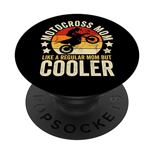Motocross mamá como una madre regular pero más fresco día de la madre PopSockets PopGrip Intercambiable
