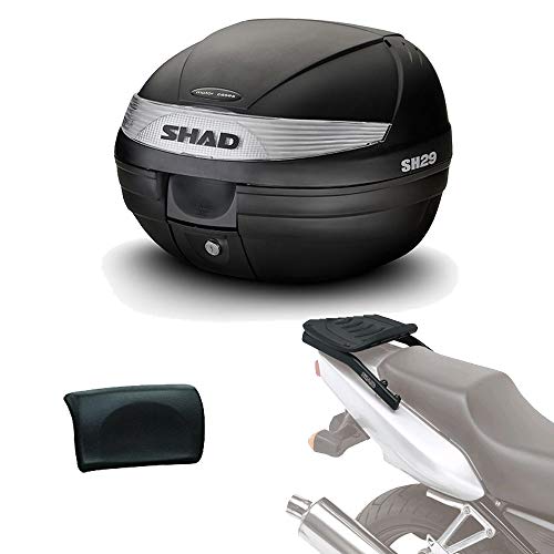 Sh29rehe51 - Kit fijacion y Maleta baul Trasero + Respaldo Pasajero Regalo sh29 Compatible con Yamaha Tracer 700 2016-2017