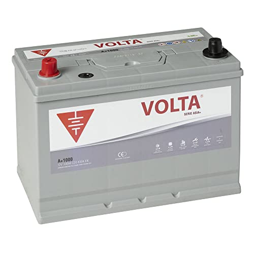 Bateria de Coche Marca Asiática 100Ah 830A - Borne +Izq - Medidas Largo 306 x Ancho 176 x Alto 225 mm con 2 años de Garantía - Fabricación Europea.