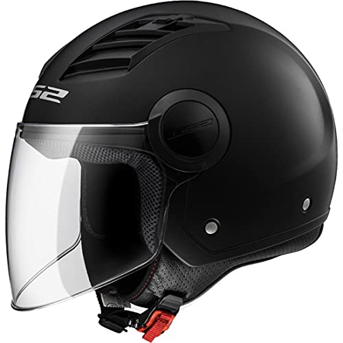 CASCO JET LS2 OF562 AIR FLOW NEGRO MATE TALLA SMALL