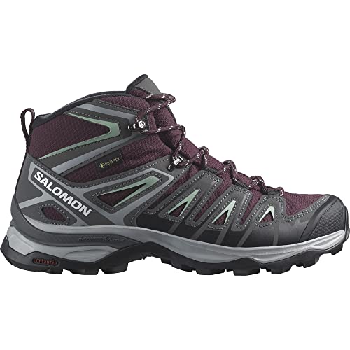Salomon X Ultra Pioneer Mid Gore-Tex Zapatillas de Senderismo para Mujer, Cualquier clima, Sujeción del pie segura, Estabilidad y amortiguación, Wine Tasting, 39 1/3