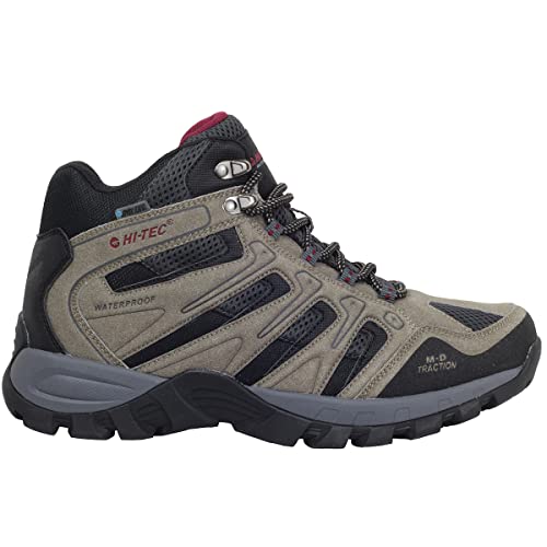 Hi-Tec TORCA Mid, Botas montaña Hombre,Botas Senderismo Hombres,Membrana Impermeable y Transpirable Dri-Tec® (Taupe/Fired Brick, Numeric_41)