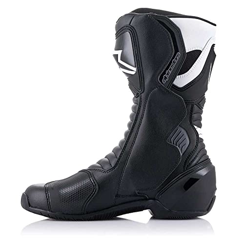 Alpinestars SMX-6 V2 Botas de moto para hombre (negro/blanco/gris/rojo), 43