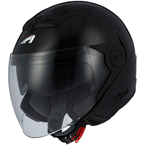 ASTONE Casco Jet DJ8 negro barnizado talla L