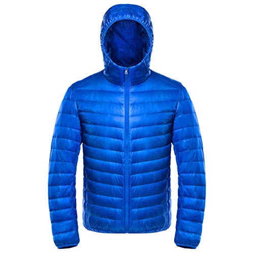 Chaqueta de plumón para Hombre Chaqueta de Invierno Ultra Ligera con Bolsa Abrigo Acolchado Acolchado cálido