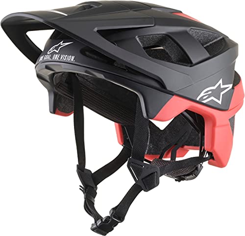 Alpinestar S Vector Pro-Casco Negro Rojo Mate, Unisex Adulto, Atom Black Red Matt