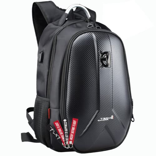 HAND-PRO Mochila Moto Hombre Impermeable Protector Lluvia Mochilas Moteras Dura Mochila Casco Integral Porta Casco Reflectante 35L
