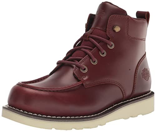 HARLEY-DAVIDSON FOOTWEAR Denway Botas de motocicleta lisas de 4.5 pulgadas para mujer, Marrón, 40.5 EU