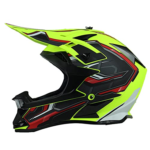 AIOJY Casco De Motocicleta Cascos De Motocross Cross Casco Todoterreno para Niños Casco De Bicicleta Crash Cross para Downhill Enduro MX Quad Dirt Bike,XL