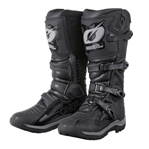 O'Neal | Botas de Motocross | Motocicleta de Enduro | Protección térmica de microfibra, Forro perforado para una mejor ventilación | Botas RMX Enduro | Adulto | Negro | Talla 41