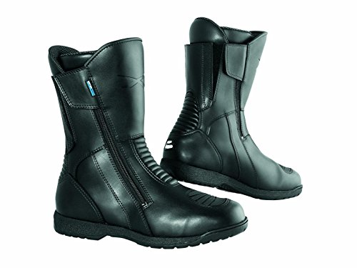 A-pro Botas Impermeable botines Piel Zapatos Moto Grand Sport Touring Touring Negro 43