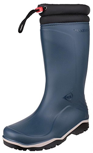 Dunlop K454061 - Botas de goma forradas, Hombre, Azul/Negro, 42