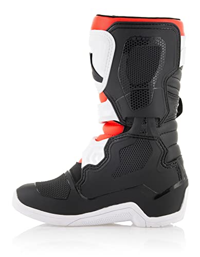 Alpinestars Botas Tech-3 para niños 2018 (1) (Negro/Blanco/Rojo Flo)