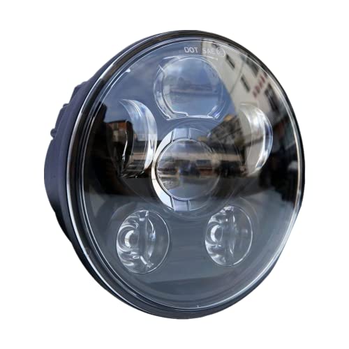 Locisne 5-3 / 4 in5.75in Proyector redondo Daymaker para Harley Davidson Kickfaire Motocicleta, Luces 45W 9 LED Bulb Iluminación Lámpara de aluminio