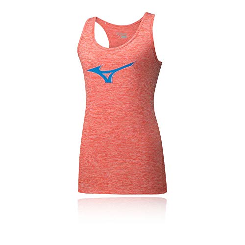 Mizuno Aero Tank-Top-Orange, Blau Camisetas, Naranja, Extra-Small para Mujer