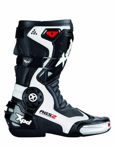 XPD Botas de XP7 Motard-R, Negro/Blanco, 39
