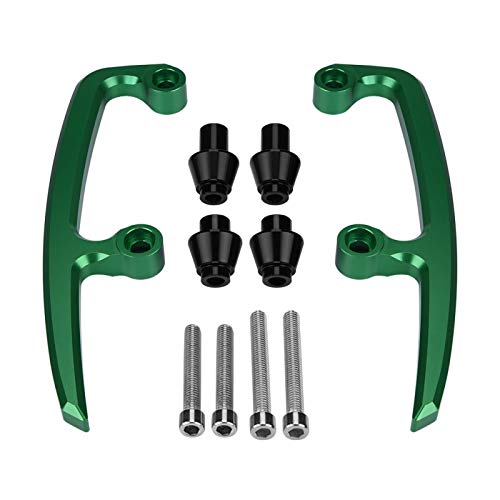 Asidero Trasero del Pasajero, Asa del Asiento Trasero del Pasajero de la Motocicleta Asidero del Pasajero Barras de Agarre del Asiento Trasero Resistencia a la Abrasión Juego de Rieles del(Verde)