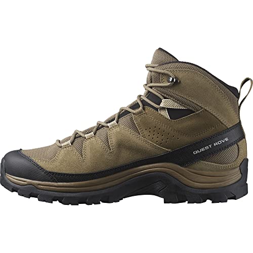 Salomon Quest Rove Gore-Tex Botas de Senderismo de Piel para Hombre, Impermeable, Cómodos, Agarre Máximo y Estabilidad, Excursionismo, Kangaroo, 42