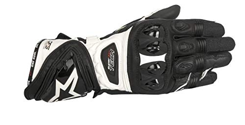Alpinestars Men's Supertech Leather Glove (Black/White, Medium)