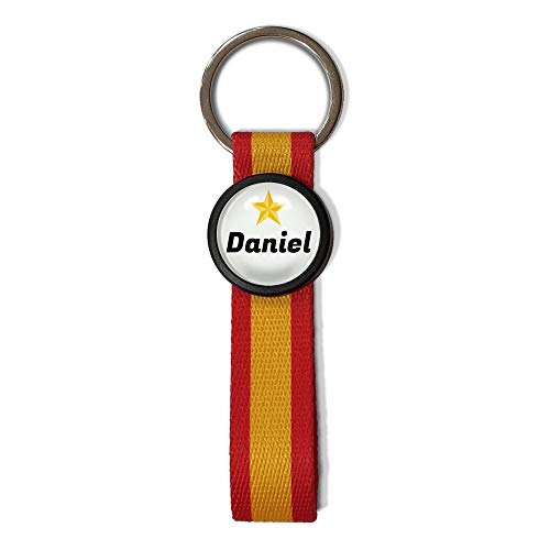 Llavero España Personalizado con Foto, Imagen o Nombre. Llavero Textil con Bandera. Regalo Personalizado. España. Varios Diseños. FÚTBOL ESPAÑA