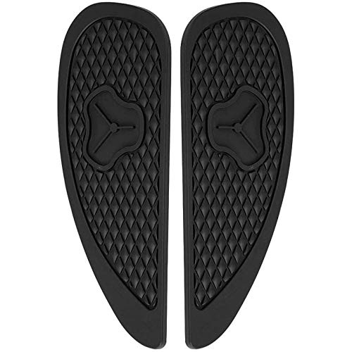 Fydun Protector de Deposito Antideslizante Protector para el Tanque para Motocicleta Retro 2 PCS Almohadilla de Tracción del Tanque protector deposito moto (Negro)