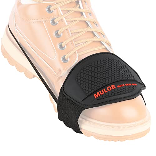 Mulor Protector Zapato Moto Palanca Marchas para Botas de motocicleta Protector Cambios Almohadilla Anti Manchas Antideslizante y anticaída (Paquete de 1)