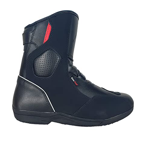 Bohmberg VIGIL Botas de moto para hombre, resistentes al agua, con protectores reforzados, Negro , 44 EU