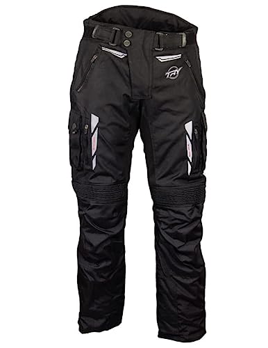 TRY Moto - Pantalón Moto Hombre - Textil - L - Protección en Caderas y Rodillas - Negro - Air Vent System - Certificado Clase AA - con Forro Extraíble