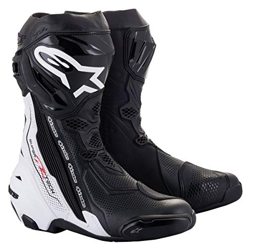 Alpinestars Supertech R Vented Botas de motocicleta (Black/White,45)