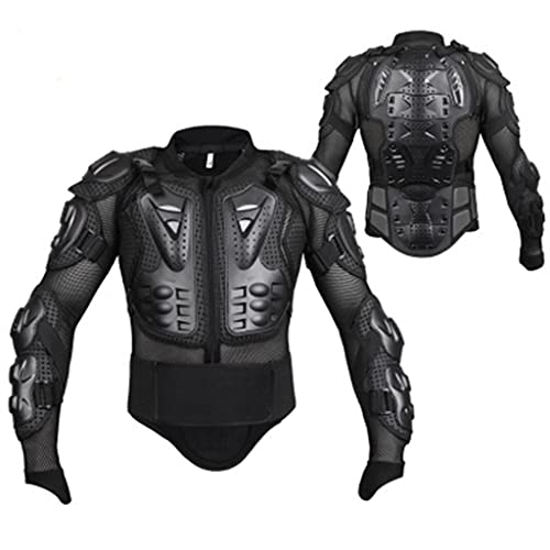 DXMGZ Chaqueta Protectora de Motocicleta, Chaleco de Motocicleta para Adultos, Equipo de Protección para la Espalda del Pecho, Armadura de Equipo de Protección de Motocross al Aire Libre Black XL