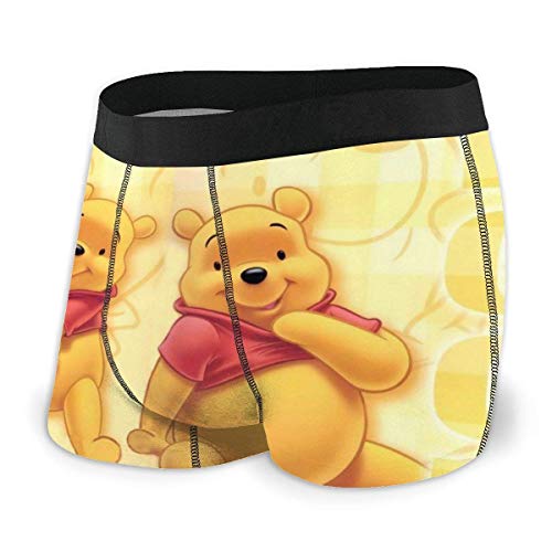 Lsjuee Ropa Interior para Hombre Winnie The Pooh Calzoncillos Tipo bóxer para Hombre Calzoncillos microelásticos de Fibra de poliéster cómodos