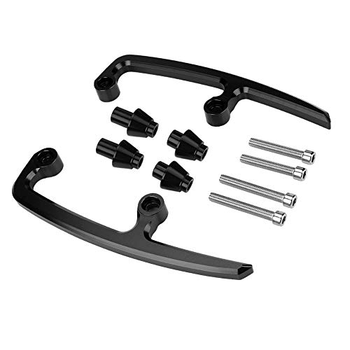 Asidero Trasero para Pasajero, Kit de Riel para Asiento Trasero Pillion Asidero para Pasajero Asa Barras de Agarre para Asiento Trasero Resistencia a la Abrasión Interesante para Hombre(negro)